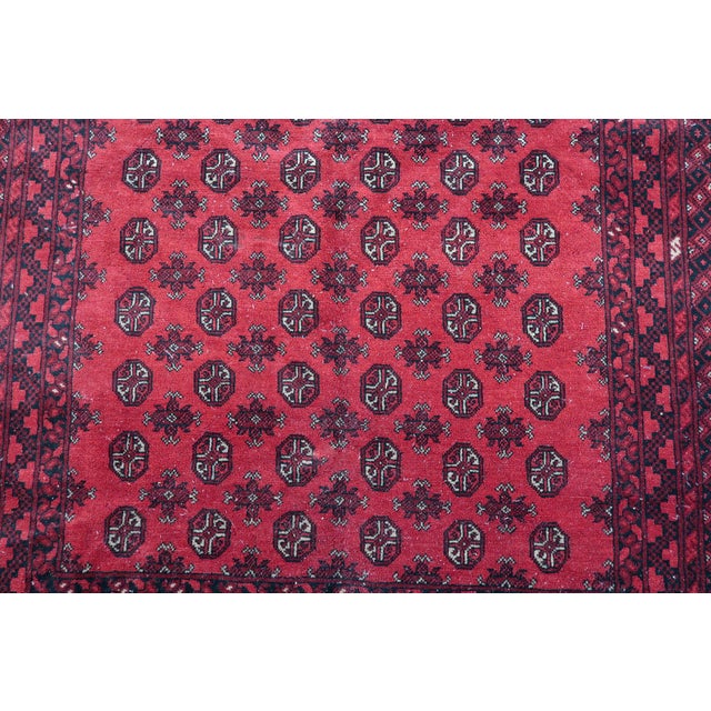 1920s, Antique Afghan Ersari Handmade Rug 6.8' X 9.4' For Sale - Image 15 of 18