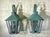this exceptional pair of vintage outdoor/indoor wall lanterns. Crafted from heavy, solid copper and brass, these lanterns...