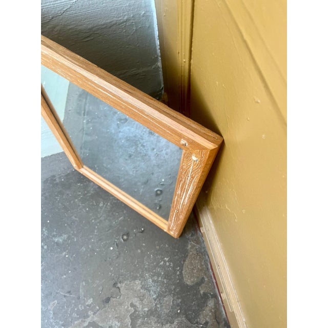 Brandt Vintage Brandt Ranch Oak Rustic Wall Mirror For Sale - Image 4 of 10