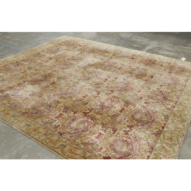 Traditional Rug & Kilim’s European Style Rug in Gold With Floral Patterns “Granada” For Sale - Image 3 of 9