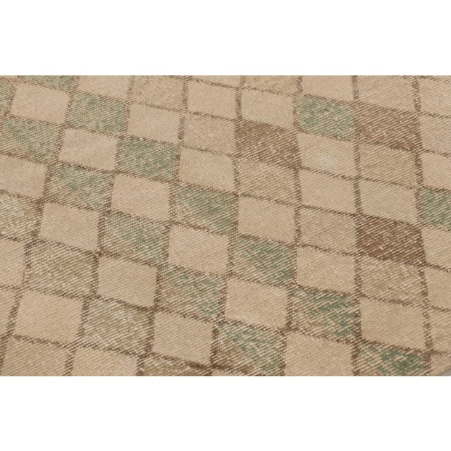 Vintage Turkish Runner, Beige With Colorful Diamond Design - Rug & Kilim For Sale In New York - Image 6 of 7