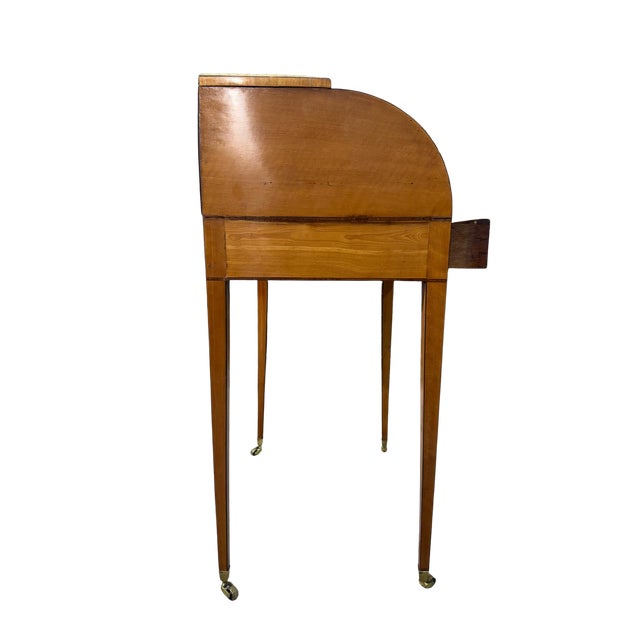 Late 19th Century English Satinwood Roll Top Desk, Circa 1890 For Sale - Image 4 of 14