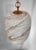Italian Handblown Faux Alabaster Glass Pendant Light With Brass Chain & Fittings – 9" X 11" Glass Shade For Sale - Image 10 of 16