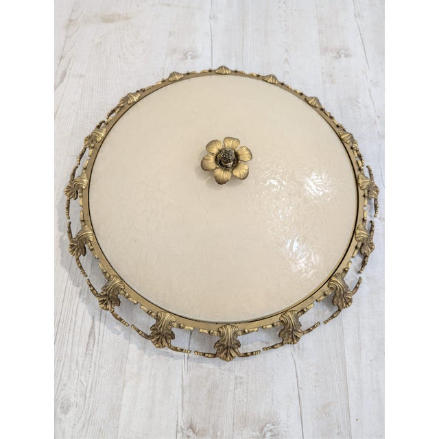 Antique Palace Ceiling Lamp in Glass and Brass, 1970 For Sale - Image 10 of 15