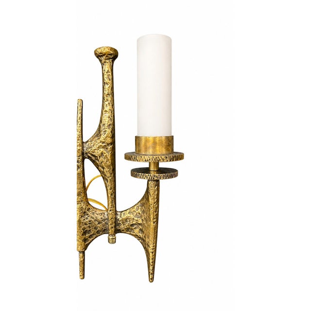 Vintage Brass Wall Lights from Felix Agostini, 1990s, Set of 2 For Sale - Image 4 of 7