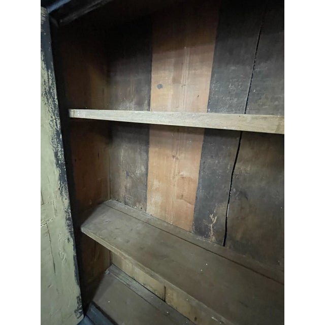 Black Mid 19th Century Blue Black Italian Pantry Cabinet For Sale - Image 8 of 9