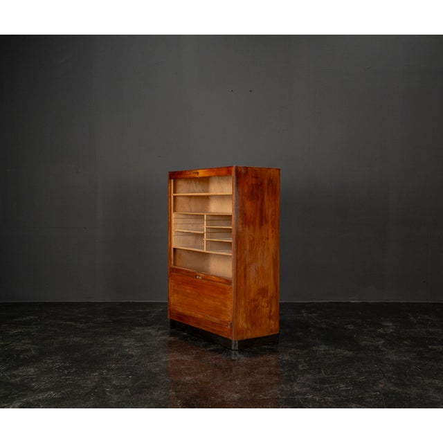 Filing Cabinet with Rolling Door, 1930s For Sale - Image 11 of 18