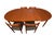 Wood Round Teak Dining Table in Teak with Double Inserts by C.J. Rosengaarden, 1960s For Sale - Image 7 of 16