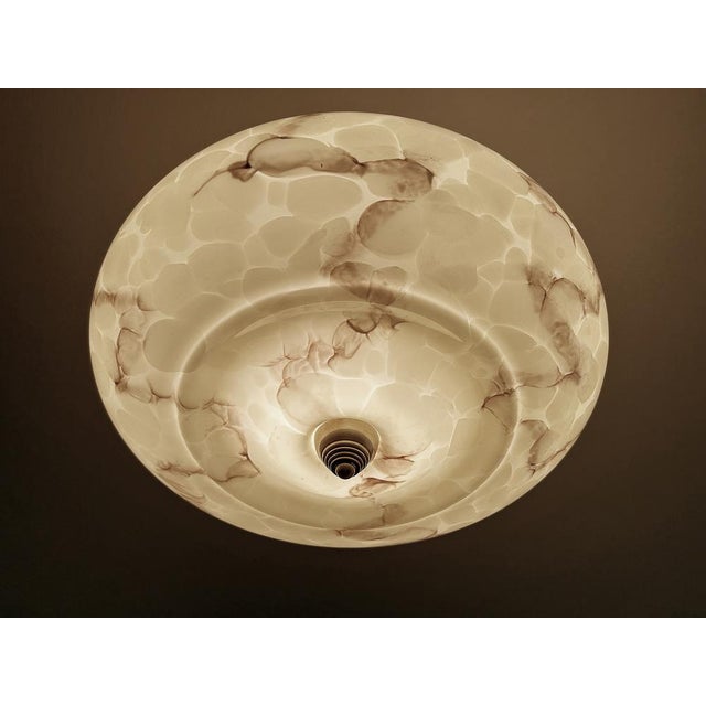 Art Deco Pendant Light in Marble Glass, 1930s For Sale - Image 10 of 18