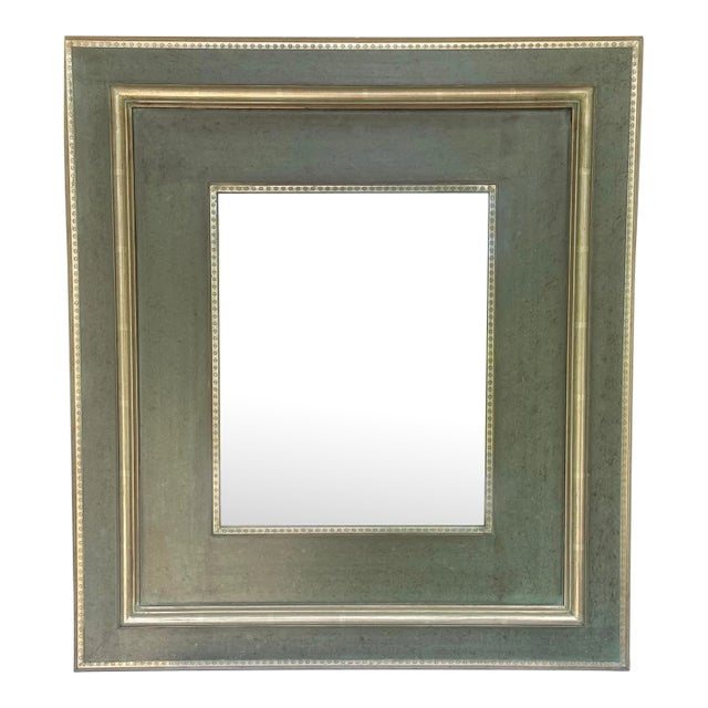 Vintage Howard Elliott Silver Verde Wall Mirror For Sale