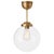 Raw Brass and Clear Glass Hanging Lamp from Konsthantverk For Sale - Image 6 of 7