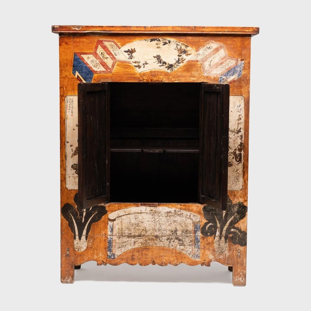 Chinese Painted Autumn Harvest Cabinet, C. 1800 For Sale In Chicago - Image 6 of 9