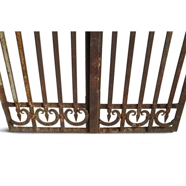 Mid 20th Century Vintage Tall Iron Gates For Sale - Image 5 of 8