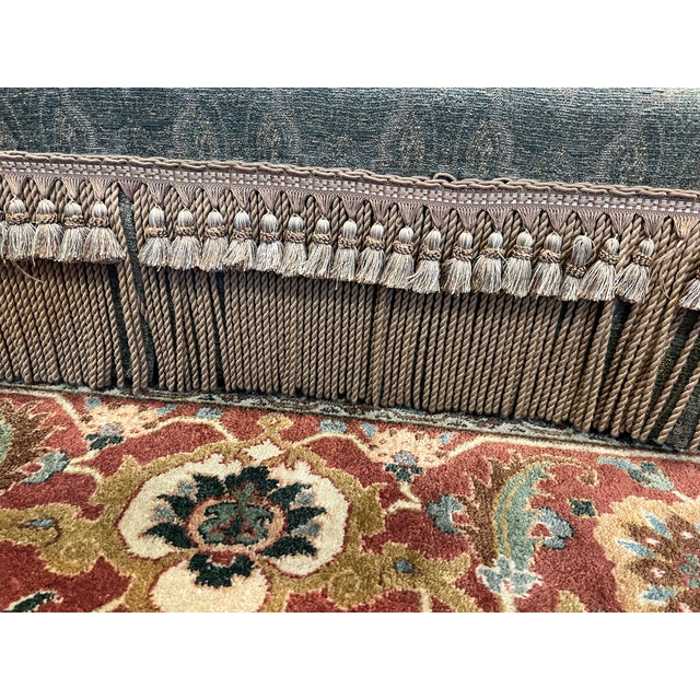 Traditional Contemporary 8’ Custom Made Curved Sofa For Sale - Image 3 of 9