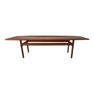 Mid 20th Century Grete Jalk Glostrup Mobelfabrik Danish Teak Surfboard Coffee Table For Sale