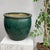 Ceramic Hunan Green Glazed Round Ceramic Planter For Sale - Image 7 of 9