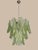 Mid-Century Modern Italian Murano Chandelier | Mazzega Style |23 Green Glass "Rondini" Elements For Sale - Image 3 of 5