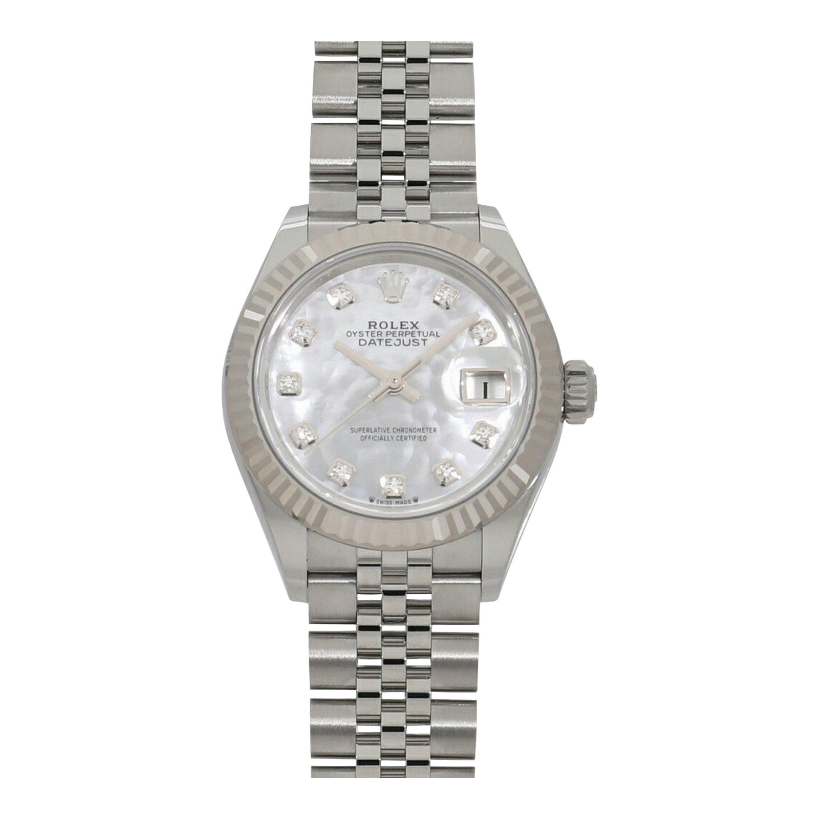 Rolex Lady Datejust 28 279174Ng Random White Shell X 10P Diamond Ladies ...