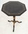 Traditional Regency Style Ebonized & Gilt Painted Tripod Table For Sale - Image 3 of 6