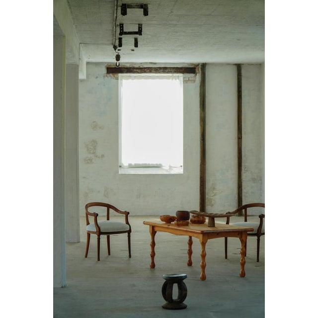 Modern Danish Scandinavian Brutalist Pine Coffee Table with Turned Legs, 1970s For Sale - Image 6 of 18