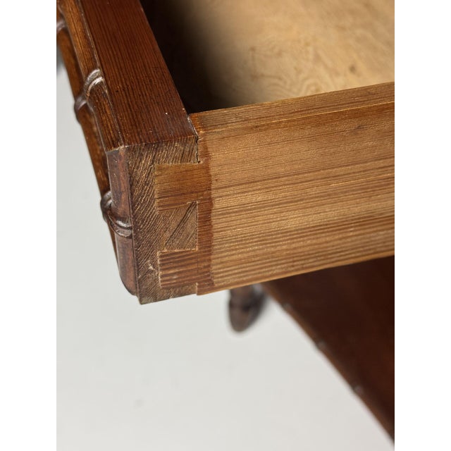 Faux Bamboo side table ca. 1900. Originating from France, ca. 1890-1910. Pine side table / bathroom cabinet with faux...