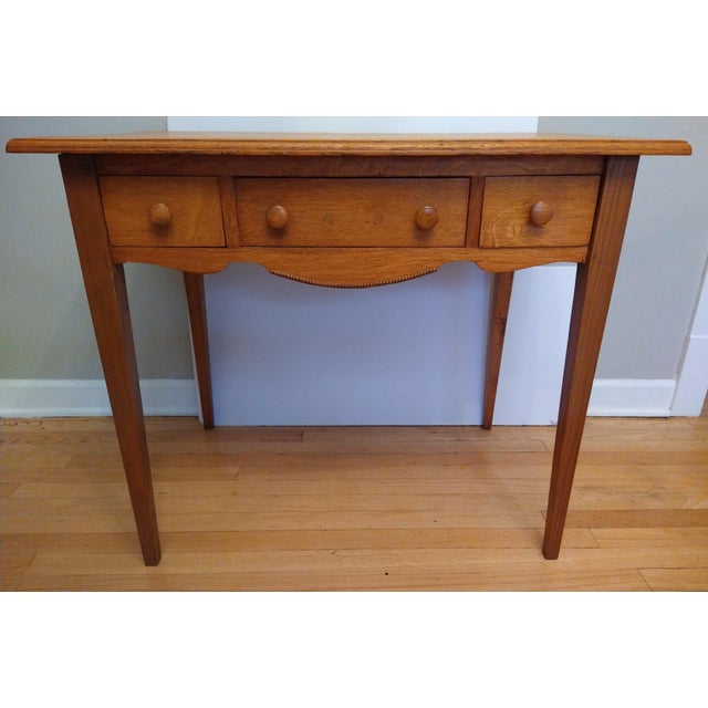 Late 19th Century Style Tiger Oak with Knapp Joints Hallway Writing Table Chairish