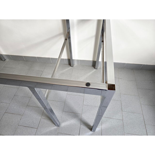 Vintage Desk in Steel & Saint-Gobain Glass, 1970s For Sale - Image 6 of 17