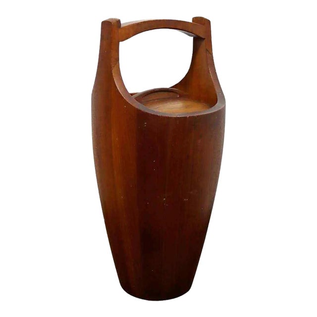 1960s Scandinavian Danish Teak Ice Bucket For Sale