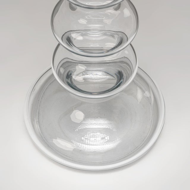 Holmegaard Large Glass Table Lamp by Hsin-Lun Ling for Holmegaard, 1980s For Sale - Image 4 of 7