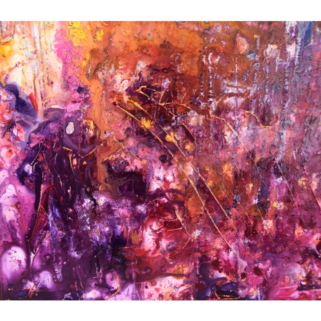 1990s "Magnetic Personality" Abstract Composition in Acrylic on Canvas by Charles David Francis For Sale - Image 5 of 9