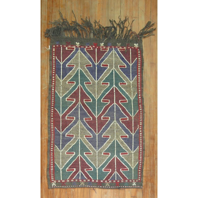 Vintage Turkish Kilim 3' X 4'4'' For Sale - Image 10 of 10