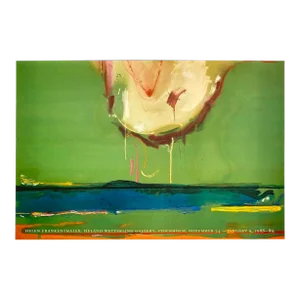 Helen Frankenthaler Vintage 1988 Abstract Expressionist Offset Lithograph Print " High Spirits " Sweden Exhibition Poster