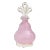 Vintage Seguso Vetri d'Arte Murano Pulegoso Pink Ornate Gold Flecks Stopper Italian Art Glass Perfume Bottle For Sale