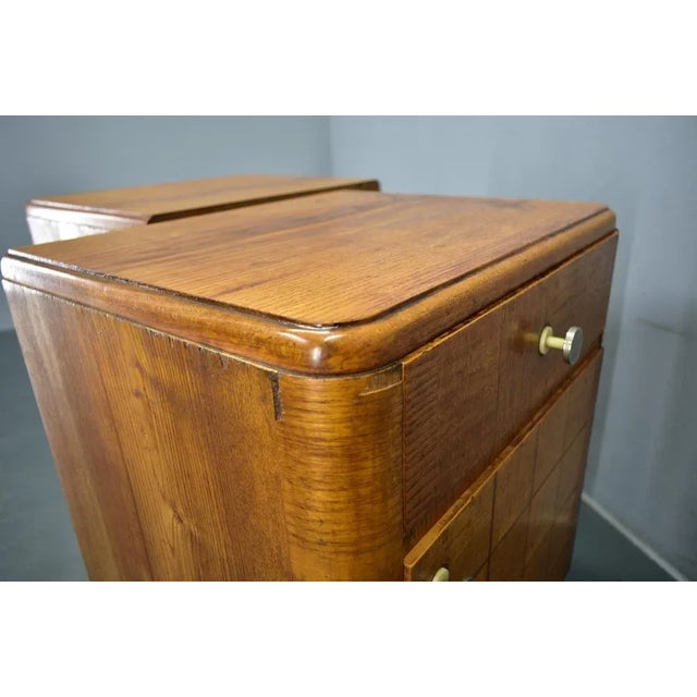 1940s Art Deco Bedside Tables, Czechoslovakia, Set of 2 For Sale - Image 15 of 18