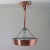 1930s French Art Deco Copper and Satin Glass Flush Mount Pendant, 1930s For Sale - Image 5 of 12