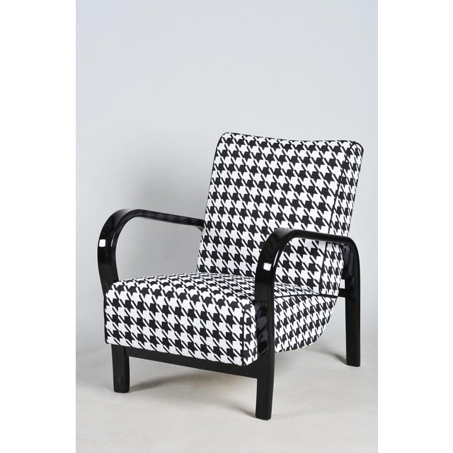 Czech Art Deco Beech Armchair by Koželka and Kropáček, 1930s For Sale - Image 14 of 14