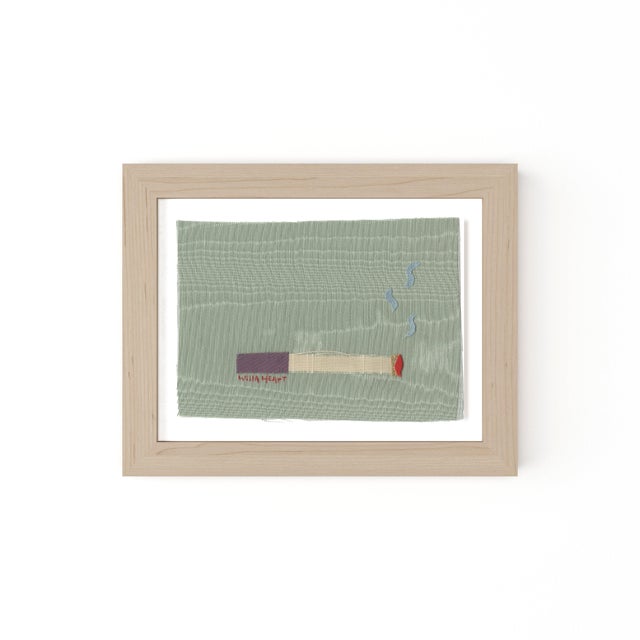 Not Yet Made - Made To Order Cordella the Eggplant Cigarette by Willa Heart in Natural Frame, Mini Art Print For Sale - Image 5 of 5