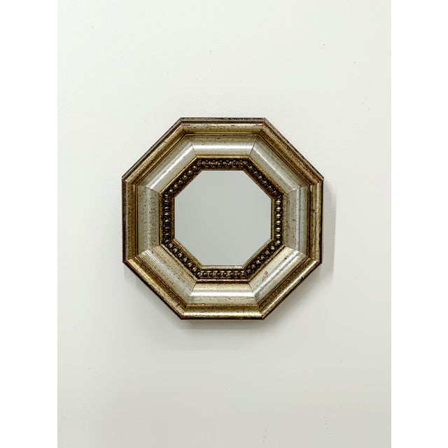 Mini Vintage Hexagonal Italian Molding Mirror For Sale - Image 4 of 10