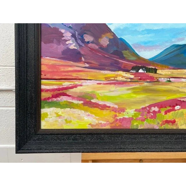 Colourful Abstract Landscape Painting of Scottish Highlands by Contemporary Artist For Sale - Image 12 of 13