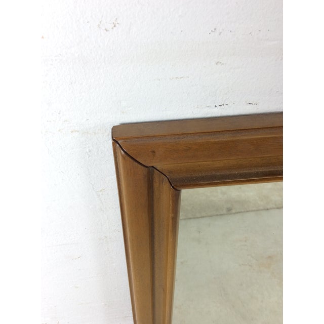 Mid Century Modern Mirror With Rectangular Walnut Frame For Sale In Philadelphia - Image 6 of 12