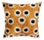 Orange Orbs Silk Velvet Ikat Throw Pillow Cover, 20 X 20 For Sale