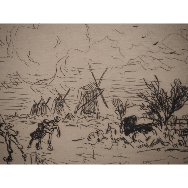 Johan-Barthold Jongkind, Batavia, Mills in Holland, Original Signed Engraving For Sale - Image 5 of 6