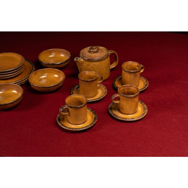 Vintage 20-Piece McCoy Pottery "Canyon Mesa" Dinner & Tea Set For Sale - Image 9 of 13
