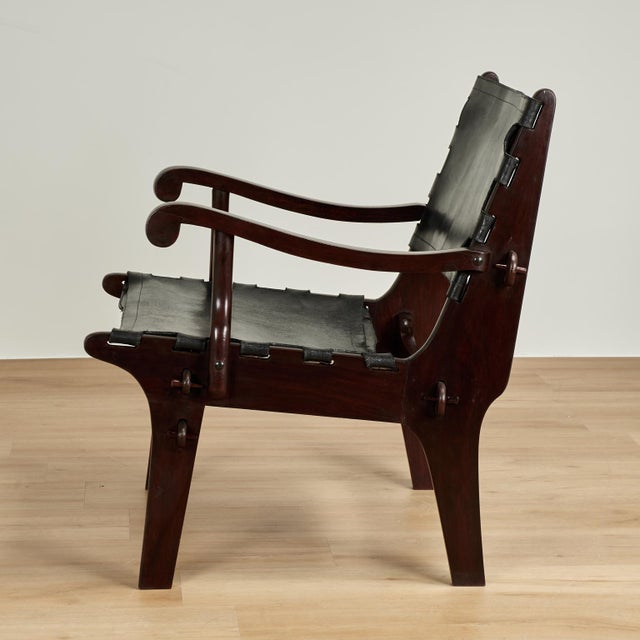 Set of Three Modern Rosewood Safari Chairs by Angel Pazmino For Sale - Image 15 of 18