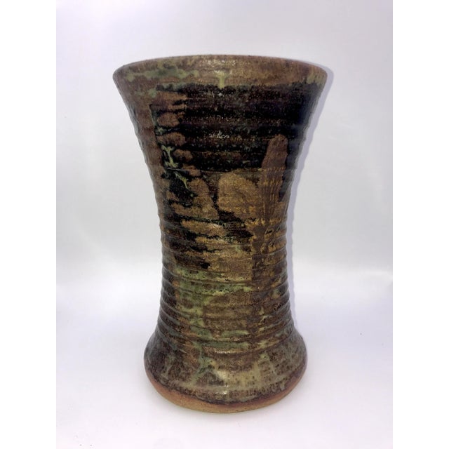 Mid-Century Signed Studio Pottery Vase For Sale - Image 10 of 10