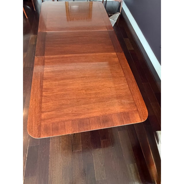 T.H. Robsjohn Gibbings 1950s t.h. Robsjohn Giggings Sabre Legged Extension Dining Table For Sale - Image 4 of 5