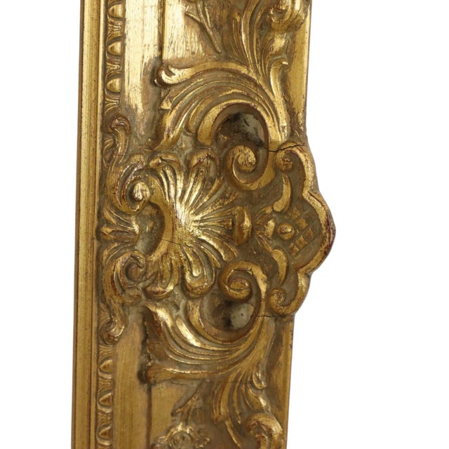 Large Baroque Classic Wooden Gold Frame For Sale - Image 6 of 16