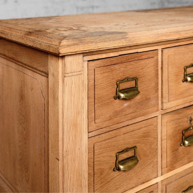 Late 19th Century French Oak Bank Office Filing Cabinet For Sale In Birmingham - Image 6 of 14