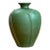 Vintage Geometric Green Ceramic Vase For Sale