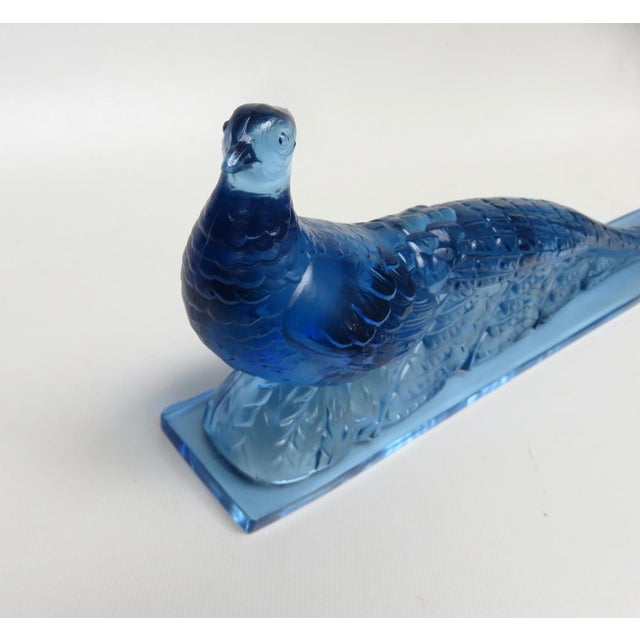 Art Deco Table Lamp in Blue Glass from Verlys France, 1920s For Sale - Image 14 of 18